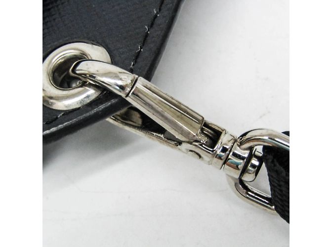 Pochette a spalla camouflage Saffiano di Prada Nero Cachi - vista 10