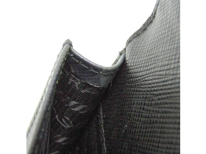 Pochette a spalla camouflage Saffiano di Prada Nero Cachi - vista 12