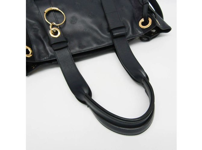 Borsa tote in pelle e suede blu scuro Chloé Blu navy - vista 10
