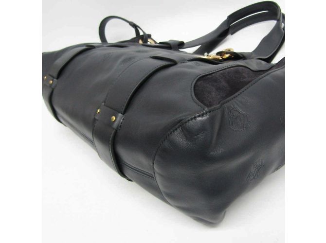Borsa tote in pelle e suede blu scuro Chloé Blu navy - vista 5