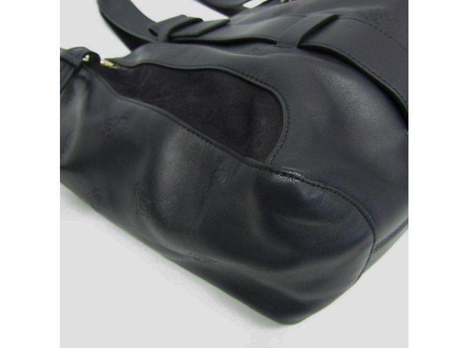 Borsa tote in pelle e suede blu scuro Chloé Blu navy - vista 6