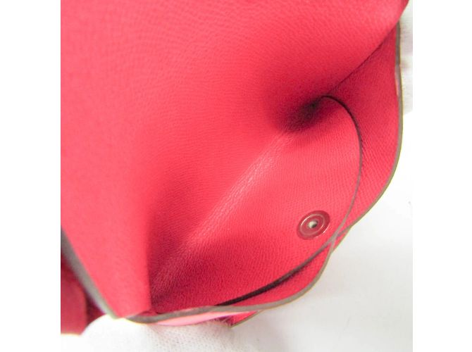 Hermès Hermes Calvi Duo Leather Card Case in Ruby Red - view 4