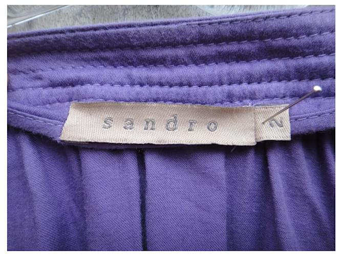 Vestido Sandro de algodón morado Púrpura - vista 2