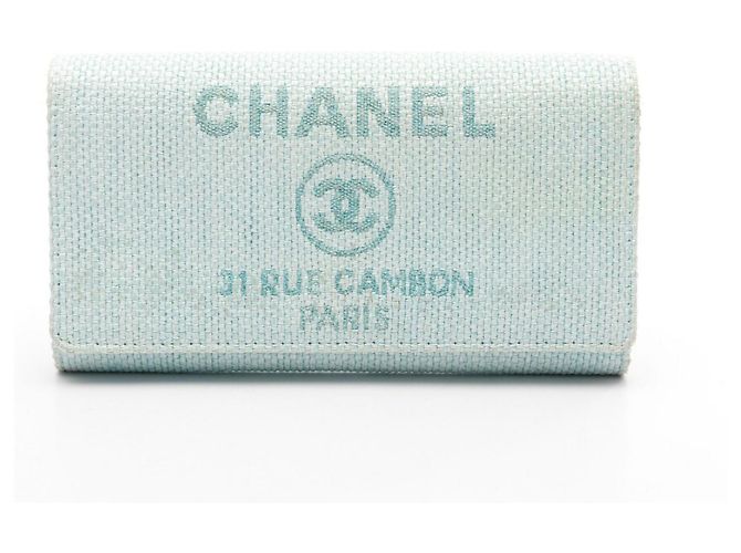 Chanel Deauville Bi-Fold Langbörse Blau - Ansicht 2