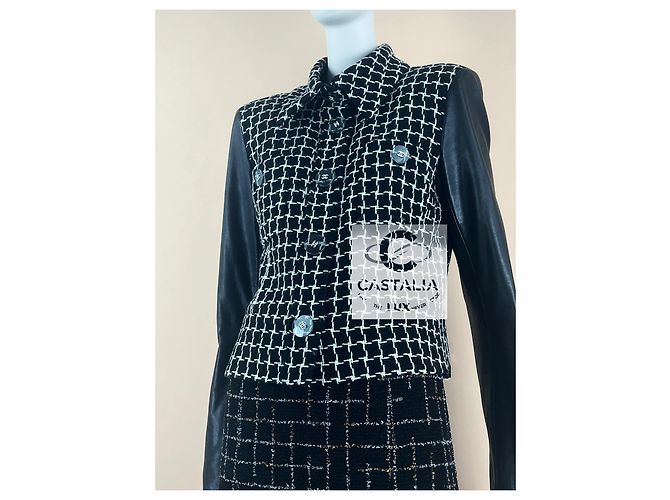 Chanel Kosmopolitische schwarze Tweedjacke 40 FR 13K$ - Ansicht 10