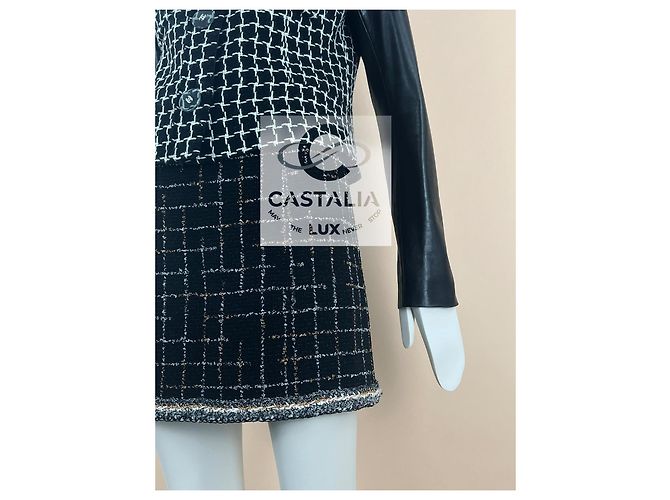 Chanel Kosmopolitische schwarze Tweedjacke 40 FR 13K$ - Ansicht 12