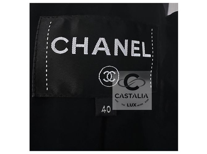 Chanel Kosmopolitische schwarze Tweedjacke 40 FR 13K$ - Ansicht 14