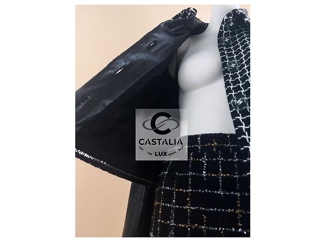 Chanel Kosmopolitische schwarze Tweedjacke 40 FR 13K$ - Ansicht 17