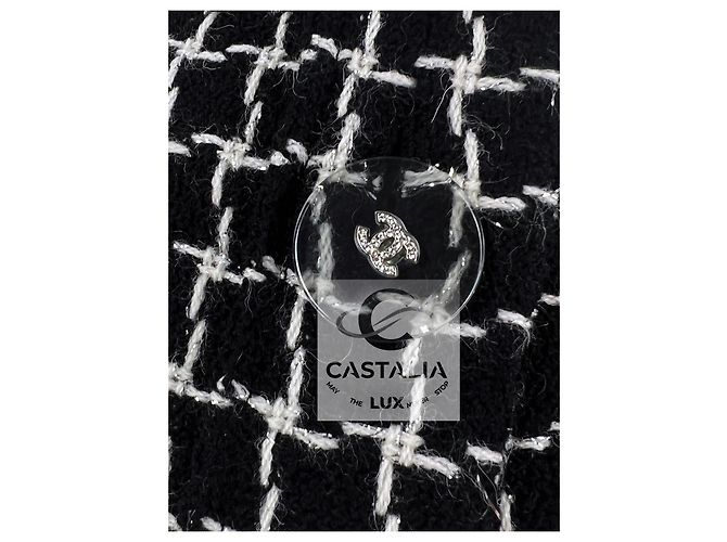 Chanel Kosmopolitische schwarze Tweedjacke 40 FR 13K$ - Ansicht 7