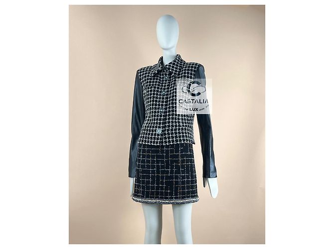 Chanel Kosmopolitische schwarze Tweedjacke 40 FR 13K$ - Ansicht 9