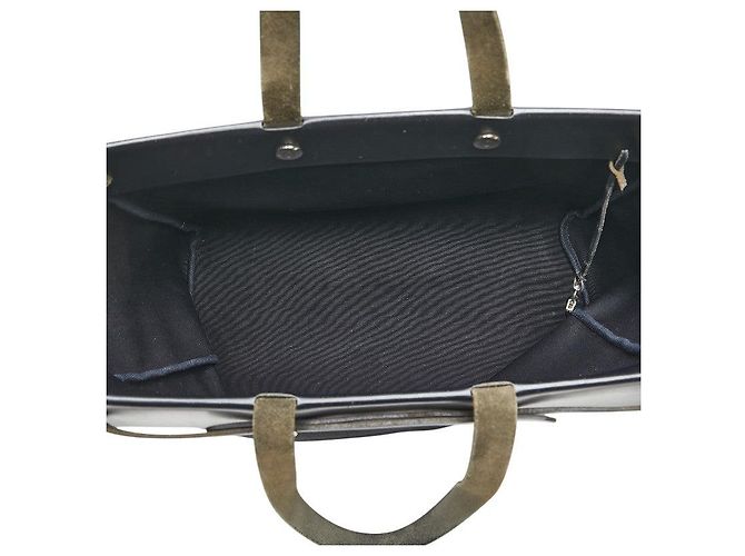 Hermès Herbag Cabas GM Toile Officier Leder Tragetasche Blau Marineblau - Ansicht 10