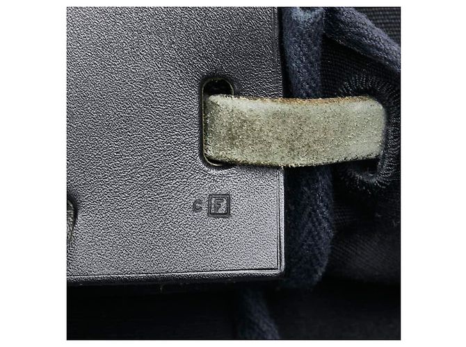 Hermès Herbag Cabas GM Toile Officier Leder Tragetasche Blau Marineblau - Ansicht 12