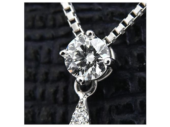 Autre Marque Collana con motivo a goccia di diamante PT850×PT900 - vista 10