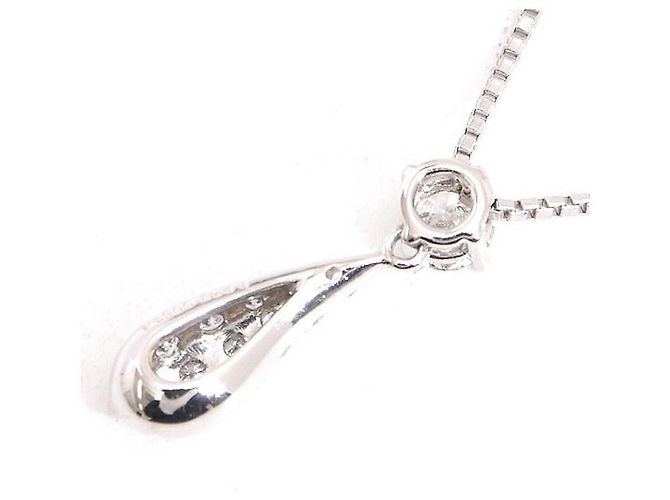 Autre Marque Collana con motivo a goccia di diamante PT850×PT900 - vista 4