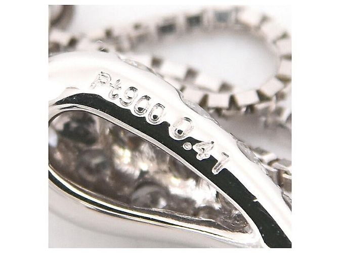 Autre Marque Collana con motivo a goccia di diamante PT850×PT900 - vista 6