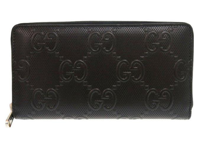 Gucci GG Embossed Black Long Wallet - view 2
