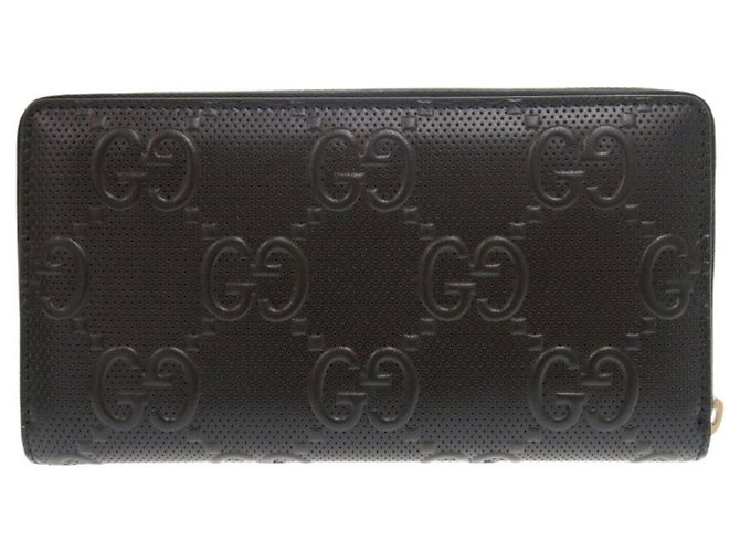 Gucci GG Embossed Black Long Wallet - view 4