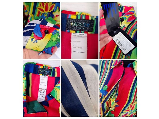 Gianni Versace Istante by Versace camicia vintage anni '80 Multicolore - vista 10