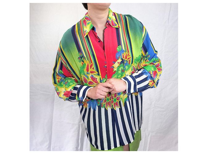 Gianni Versace Istante by Versace camicia vintage anni '80 Multicolore - vista 4