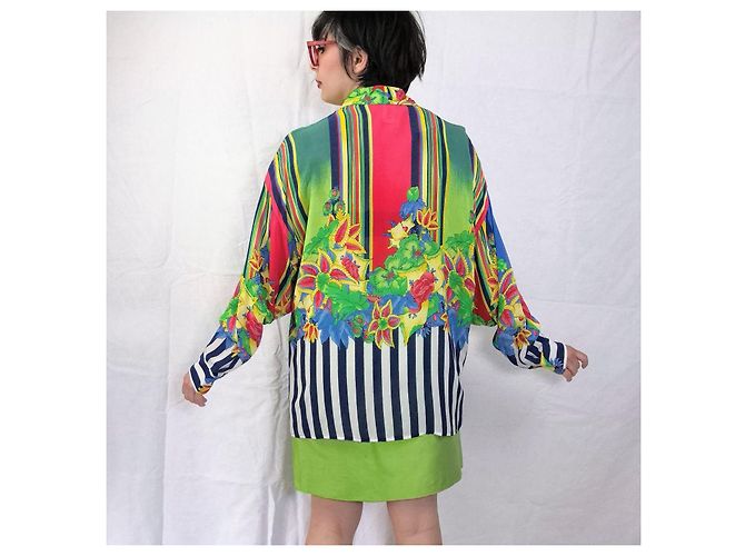 Gianni Versace Istante by Versace camicia vintage anni '80 Multicolore - vista 6