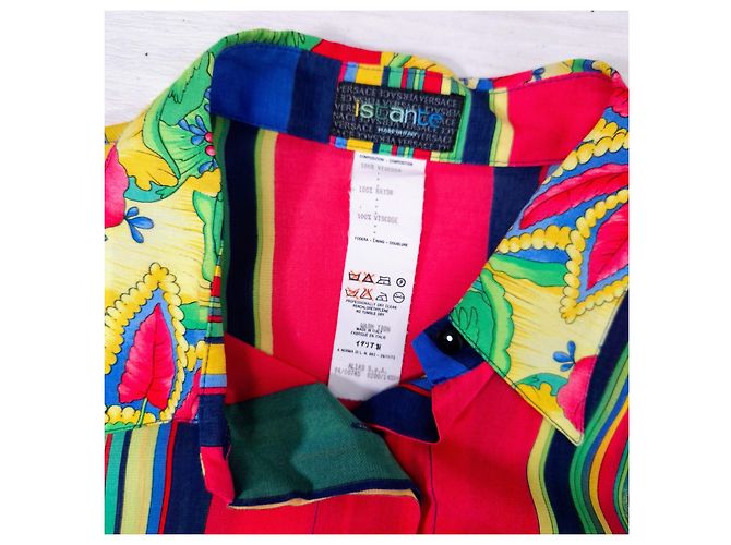 Gianni Versace Istante by Versace camicia vintage anni '80 Multicolore - vista 9