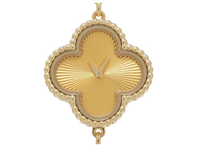 Van Cleef & Arpels Sweet Alhambra Uhr Gelbgold und Perlmutt Gold hardware - Ansicht 2