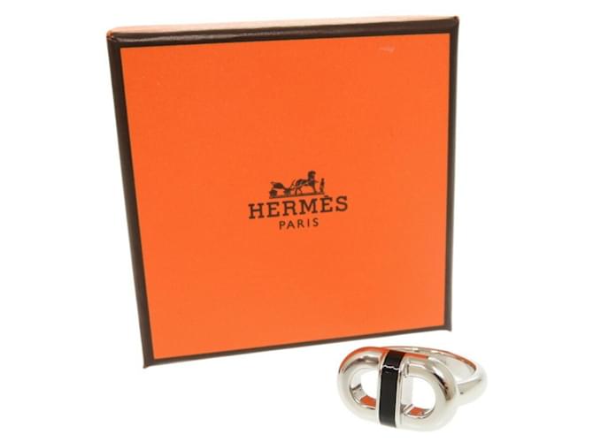 Ring Hermès Anillo Maillon Hermes Negro Plata - vista 3