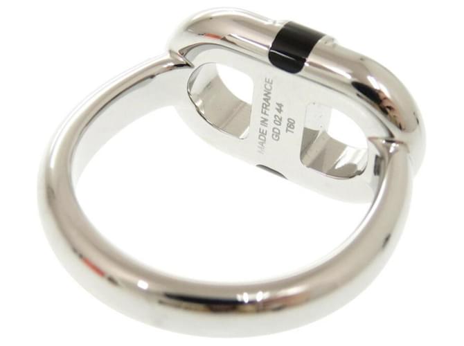 Ring Hermès Anillo Maillon Hermes Negro Plata - vista 8