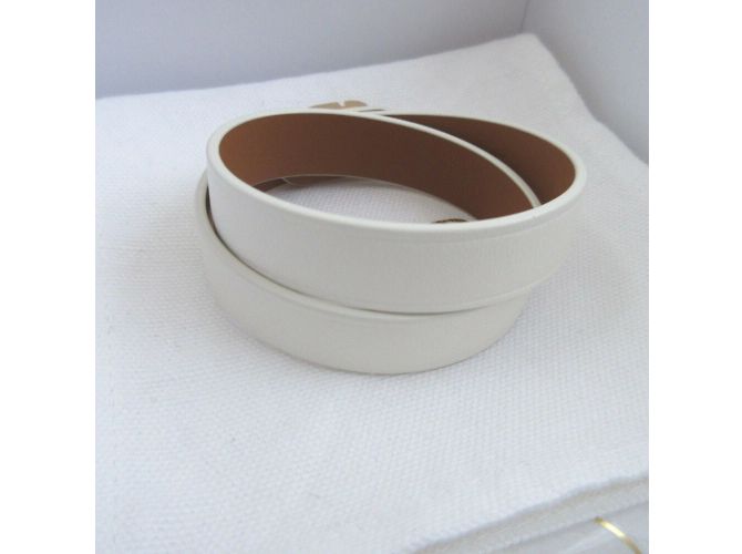 Bracciale in pelle avorio Christian Dior Crudo - vista 4