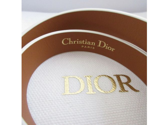 Bracciale in pelle avorio Christian Dior Crudo - vista 7