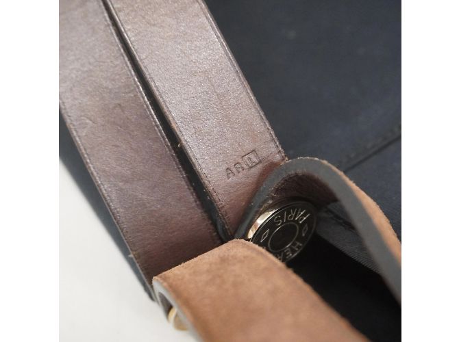 Hermès Borsa Tote Hermes Cabag Elan PM Toile Officier Nero - vista 14