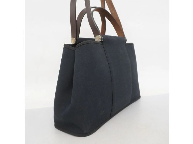 Hermès Borsa Tote Hermes Cabag Elan PM Toile Officier Nero - vista 2