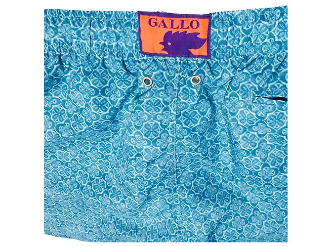 Autre Marque Gallo Herren Badehose Hellblau mit Batikmuster - Ansicht 6