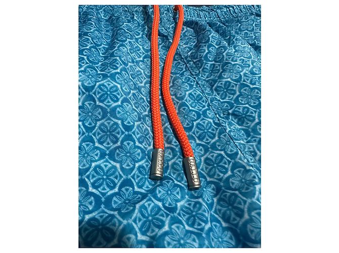 Autre Marque Gallo Herren Badehose Hellblau mit Batikmuster - Ansicht 7