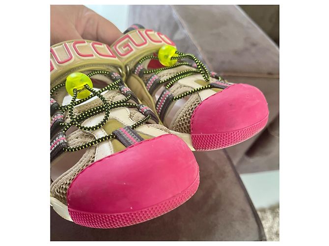 Sandali Gucci in pelle rosa - vista 5
