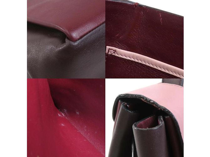 Borsa in pelle Valentino Garavani Marrone Rosa Bordò - vista 3