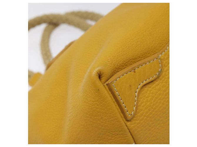 PRADA Handtasche aus Leder Gelb Silber Authentisch 127193 - Ansicht 15