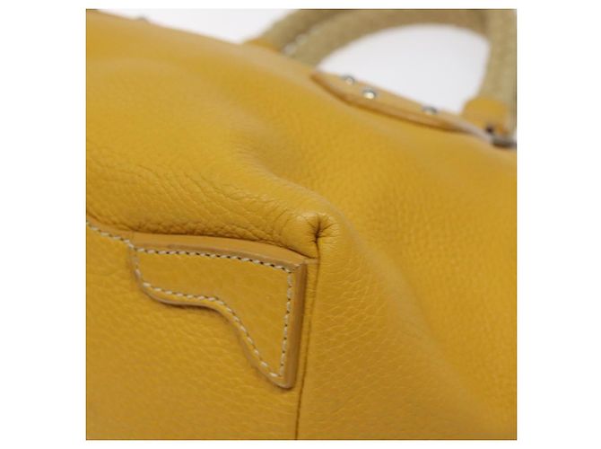 PRADA Handtasche aus Leder Gelb Silber Authentisch 127193 - Ansicht 16