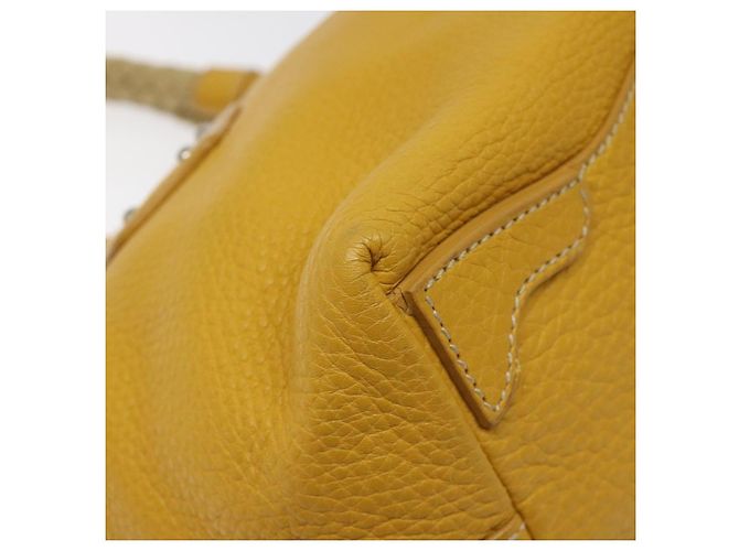 PRADA Handtasche aus Leder Gelb Silber Authentisch 127193 - Ansicht 17