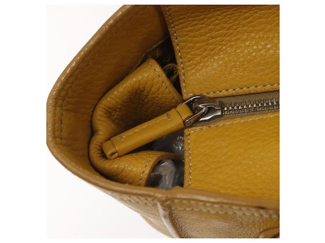 PRADA Handtasche aus Leder Gelb Silber Authentisch 127193 - Ansicht 19