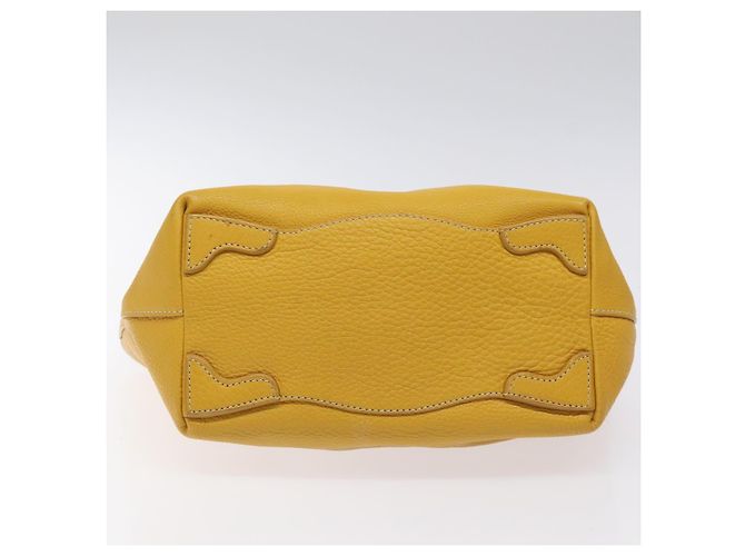 PRADA Handtasche aus Leder Gelb Silber Authentisch 127193 - Ansicht 5