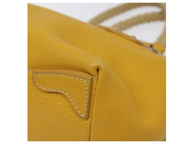 PRADA Handtasche aus Leder Gelb Silber Authentisch 127193 - Ansicht 8