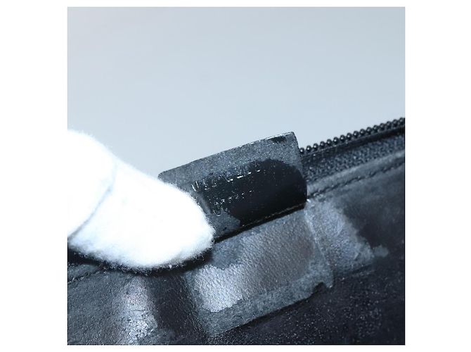 GUCCI Dokumententasche Lackleder Schwarz Auth am8564 - Ansicht 12