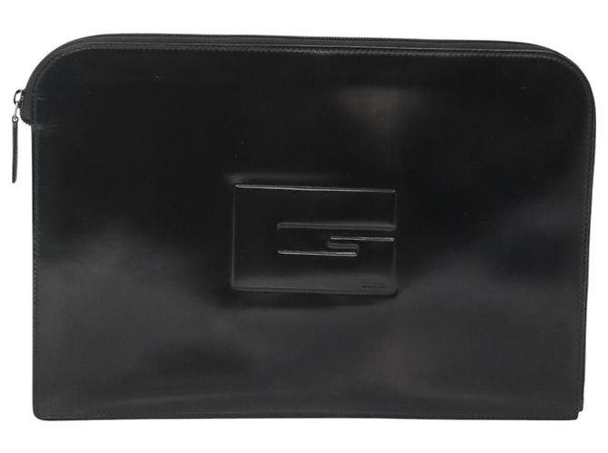 GUCCI Dokumententasche Lackleder Schwarz Auth am8564 - Ansicht 13