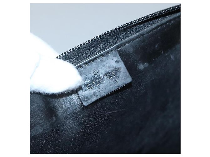 GUCCI Dokumententasche Lackleder Schwarz Auth am8564 - Ansicht 9