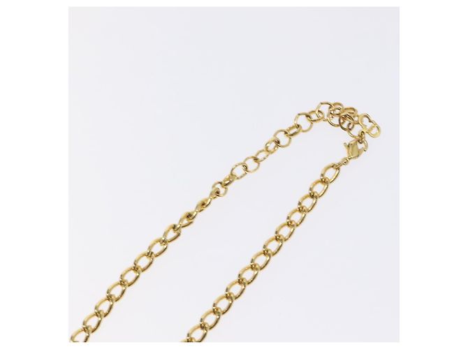 Collana Christian Dior metallo oro Auth am8660 D'oro - vista 10