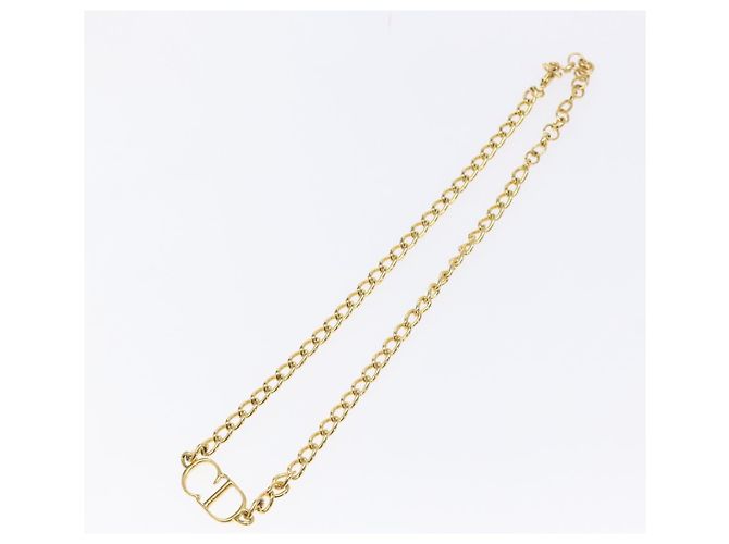 Collana Christian Dior metallo oro Auth am8660 D'oro - vista 2