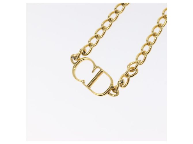 Collana Christian Dior metallo oro Auth am8660 D'oro - vista 3