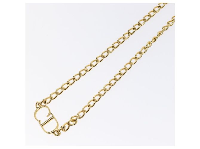 Collana Christian Dior metallo oro Auth am8660 D'oro - vista 4