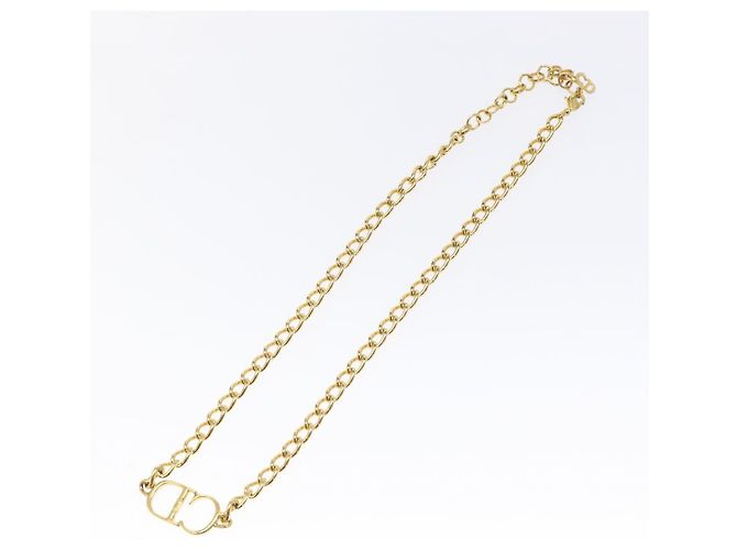 Collana Christian Dior metallo oro Auth am8660 D'oro - vista 7